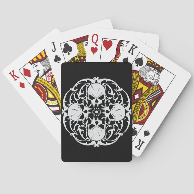 Jeu De Cartes Crânes méchants (dos)