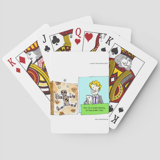 Jeu De Cartes Crash Texte idiot drôle (dos)