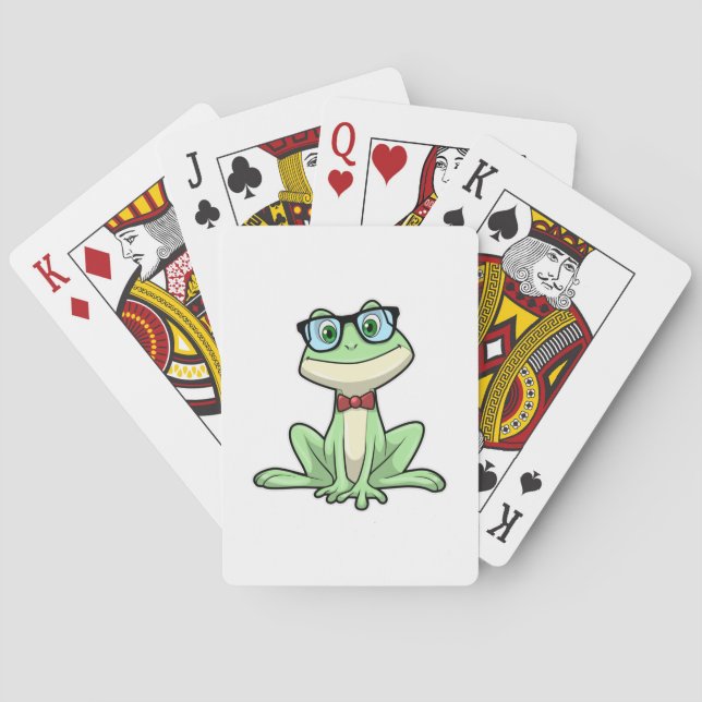 Jeu De Cartes Cravate de lunettes pour étudiants Nerd grenouille (dos)