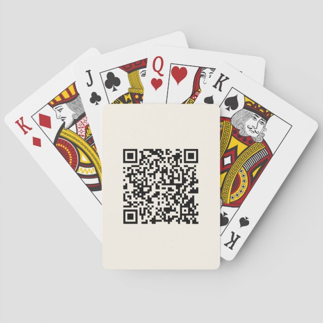 Jeu De Cartes Créer instantanément un code QR | Modifiable blanc (dos)