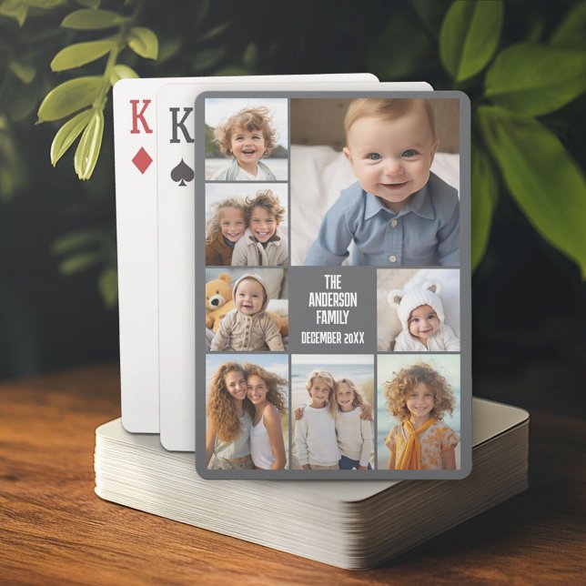 Jeu De Cartes Créer un collage photo personnalisé avec 8 photos (Personalized playing cards)