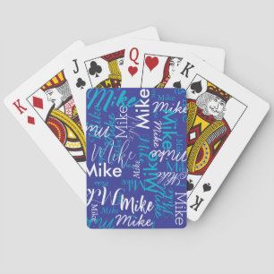 Jeu De Cartes Créer un nom répétitif de couleur bleue personnali