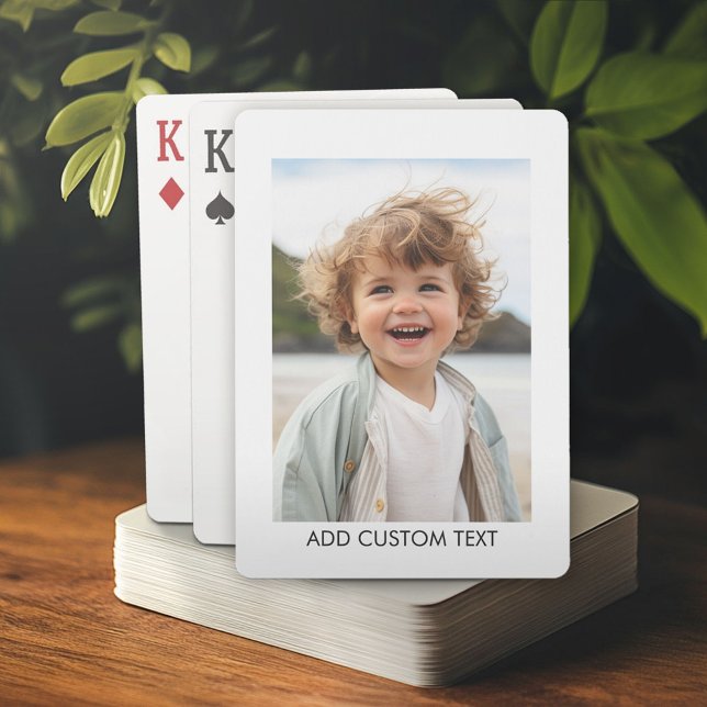 Jeu De Cartes Créer votre propre Galerie de photos simple bordur (Custom Poker Playing Cards)