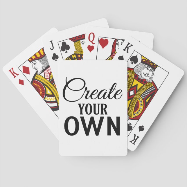 JEU DE CARTES CREEZ VOS PROPRES CARTES (dos)