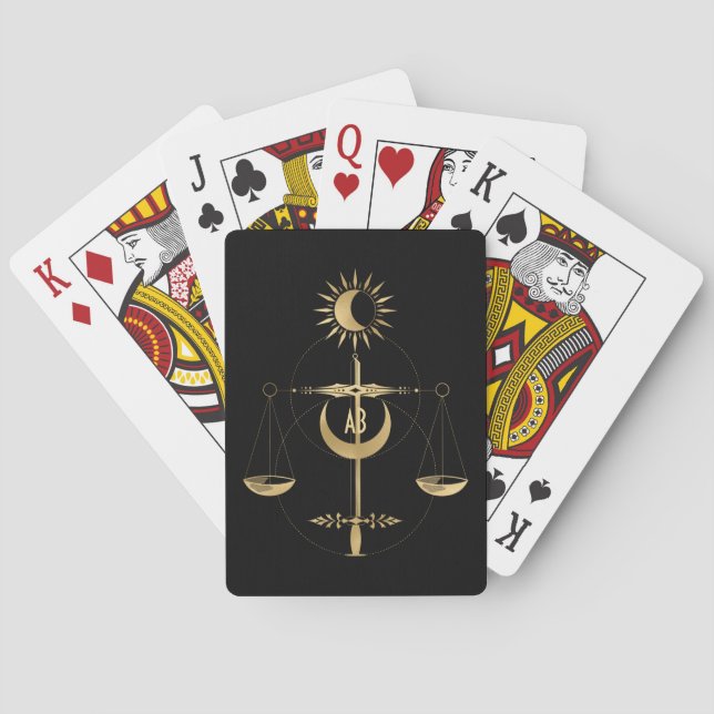 Jeu De Cartes Créez votre propre Arcane d'or Justice Tarot (dos)