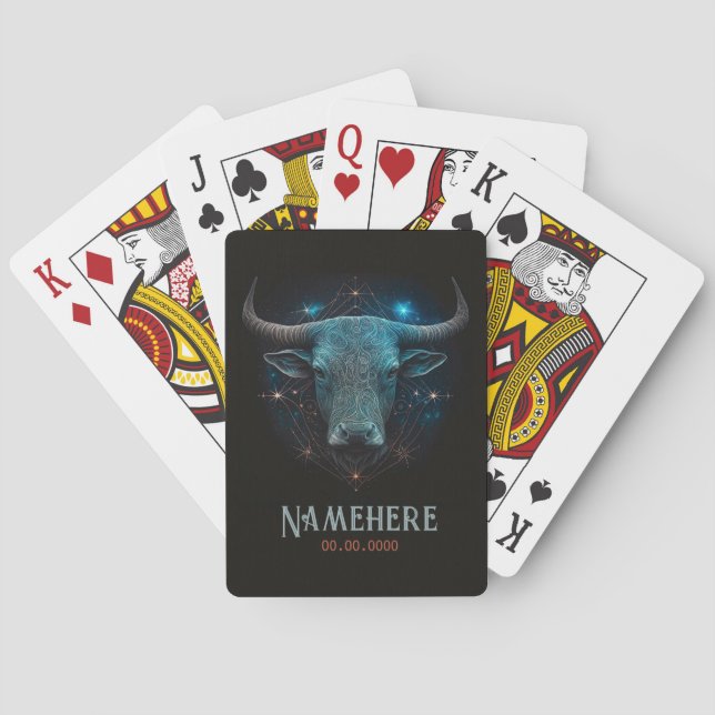 Jeu De Cartes Créez votre propre astrologie mystique Taurus Zodi (dos)