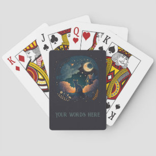 Jeu De Cartes Créez Votre Propre Chat Noir Mystique de Minuit