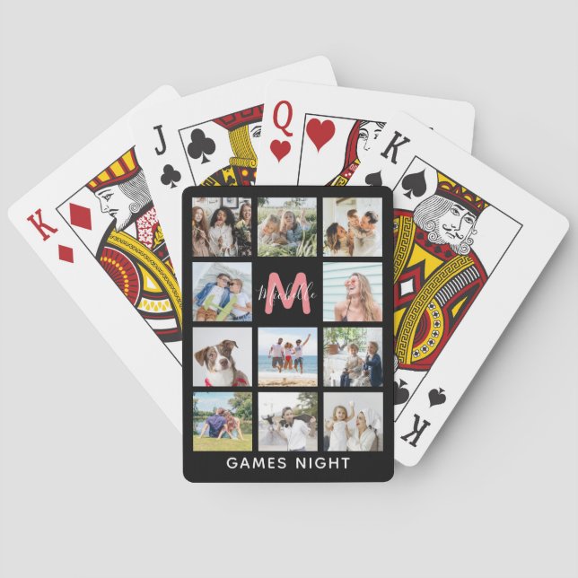 Jeu De Cartes Créez votre propre collection de photos Monogramme (dos)