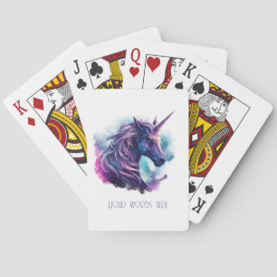Jeu De Cartes Créez votre propre licorne mythique violette
