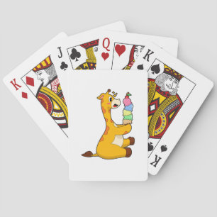 Jeu De Cartes Crème glacée Giraffe gaufre