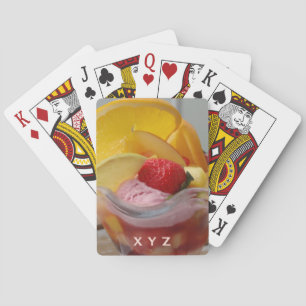 Jeu De Cartes Crème glacée Sundae monogramme personnalisé jouer