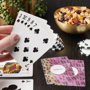 Jeu De Cartes Crème rose léopard Étincelle animale