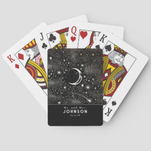 Jeu De Cartes Crescent Lune et étoiles Starry Night Céleste