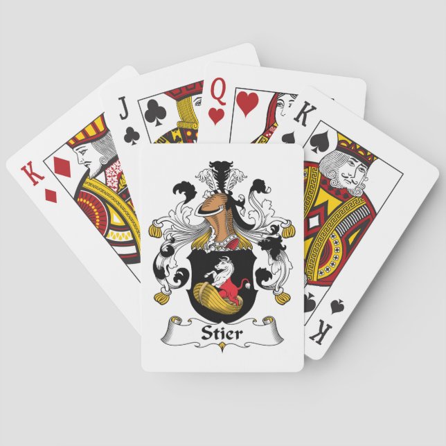 Jeu De Cartes Crête de famille de Stier (dos)