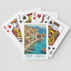 Jeu De Cartes Crète vintage Grèce Paysage de voyage méditerranée