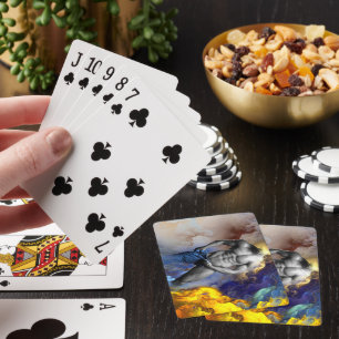 Jeu De Cartes cri de Joe le glissant physique d'homme musclé en 