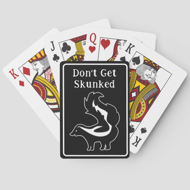 Jeu De Cartes Cribbage Skunked Cute Black and White (dos)
