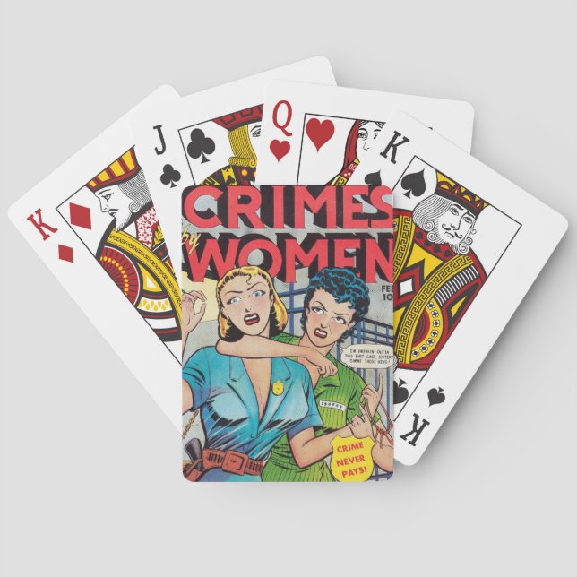 Jeu De Cartes "Crimes par les femmes" Jouer des cartes (dos)