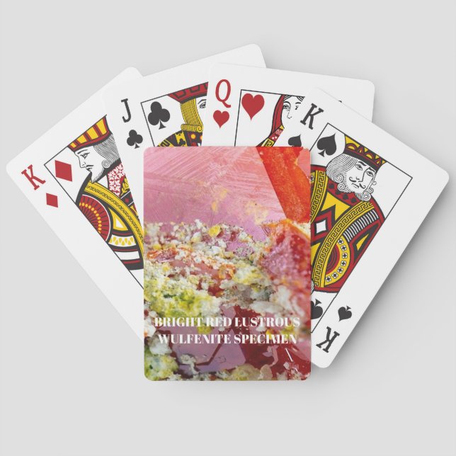 Jeu De Cartes Cristal rouge Wulfenite (dos)