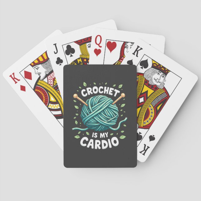 Jeu De Cartes Crochet est mon cardio Fil à coudre Fitness (dos)