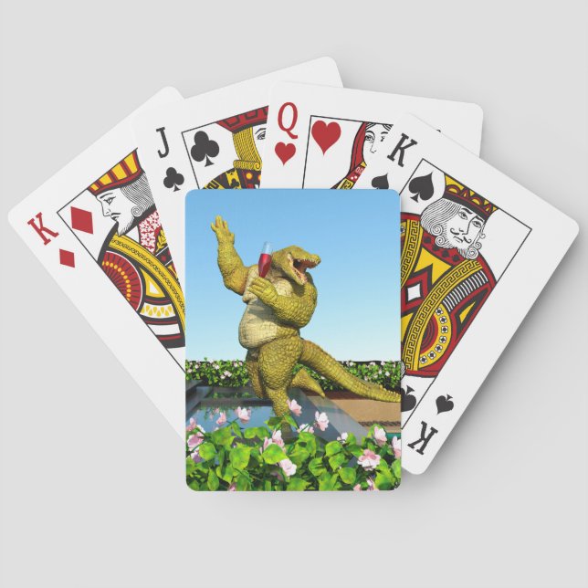 Jeu De Cartes Crocodile drôle Champagne Fête Piscine Art (dos)