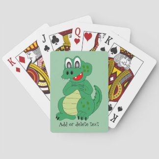 Jeu De Cartes Crocodile Fond Personnalisé de n'importe quelle co