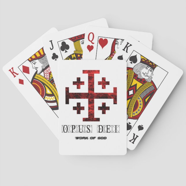 Jeu De Cartes Croix De Jérusalem - Opus Dei - Oeuvre De Dieu (dos)