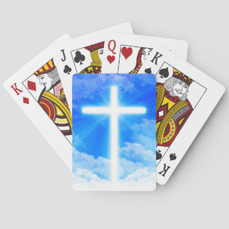 Jeu De Cartes Croix de lumière Jésus-Christ chrétien personnalis