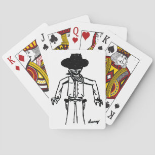 Jeu De Cartes Croquis Cowboy Lecture Cartes