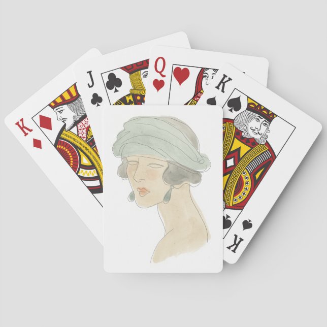 Jeu De Cartes Croquis de mode Flapper - Portrait (dos)