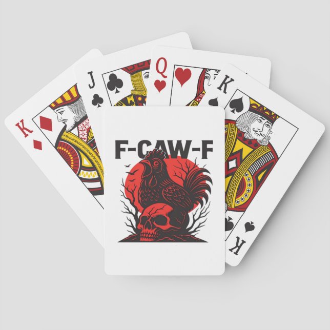 Jeu De Cartes Crow F-Caw-F Funny Gothic Humor (dos)