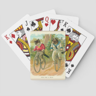 Jeu De Cartes Cru - chats sur des bicyclettes