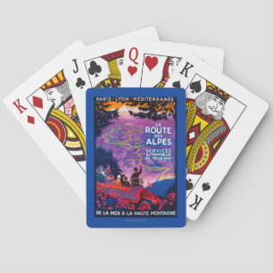 Jeu De Cartes Cru PosterEurope de DES Alpes d'itinéraire de La