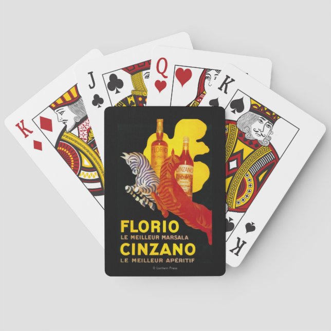 Jeu De Cartes Cru PosterEurope de Florio Cinzano (dos)