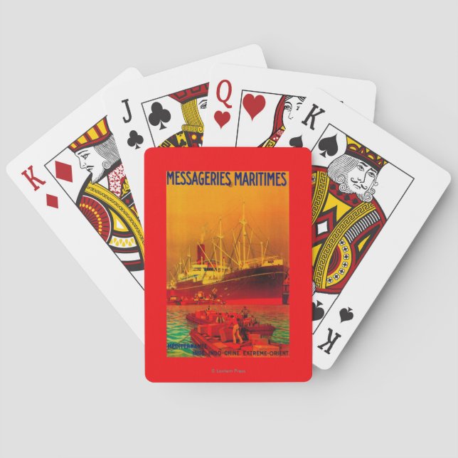 Jeu De Cartes Cru PosterEurope de Messageries Maritimes (dos)