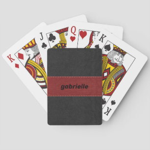 Jeu De Cartes Cuir noir et blanc