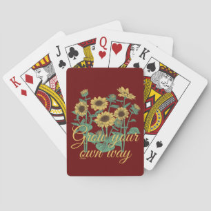 Jeu De Cartes CULTIVEZ VOTRE PROPRE CHEMIN inspirationnel fleuri