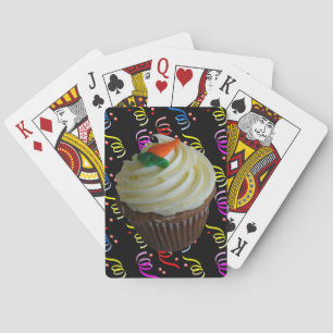 Jeu De Cartes Cupcake de carottes avec Confetti