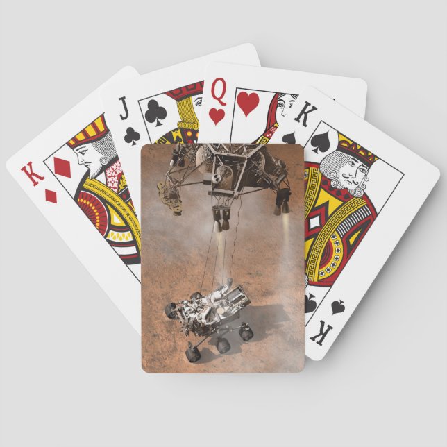 Jeu De Cartes Curiosity Arrivant Sur La Surface Martienne. (dos)