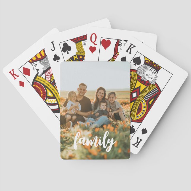 Jeu De Cartes Custom Family Photo Playing Cards | Personalized  (dos)