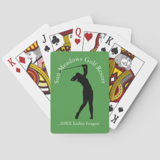 Jeu De Cartes Custom Golf Club Name Woman Golfer Playing Cards