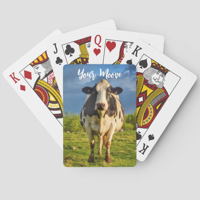 Jeu De Cartes Custom Holstein Vache Votre Moove (dos)