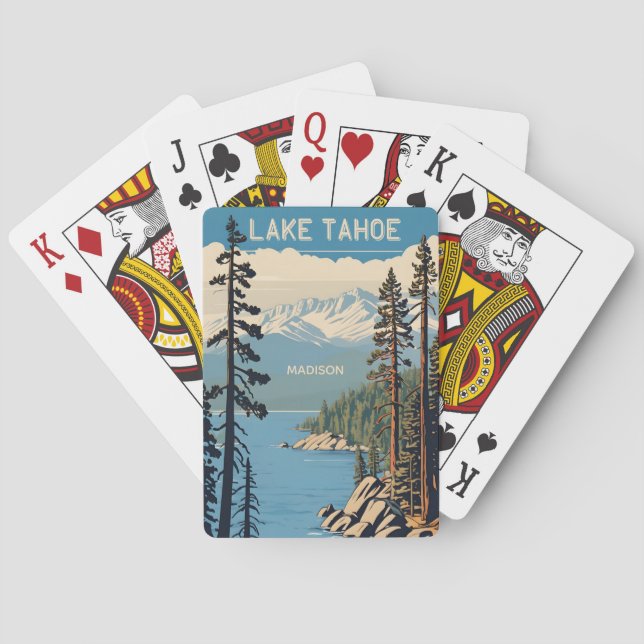 Jeu De Cartes Custom Name Lake Tahoe (dos)