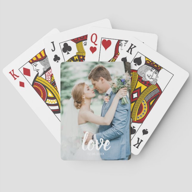 Jeu De Cartes Custom Photo Love Script Playing Cards – Personali (dos)