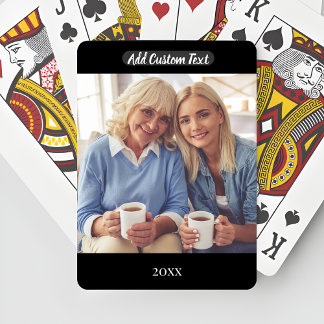 Jeu De Cartes Custom Text Poker Card Personalize Photo