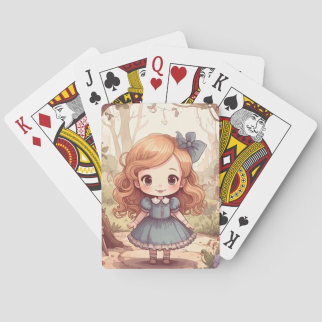 Jeu De Cartes Cute Alice in Wonderland Whimsical Woodland Art (dos)