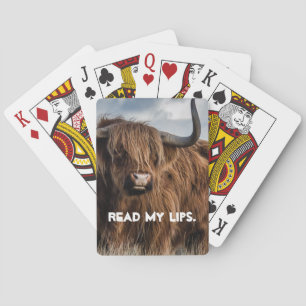 Jeu De Cartes Cute Animal Poker Visage Lire Mes lèvres Typograph