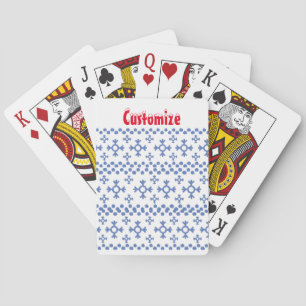 Jeu De Cartes Cute Blue Snowflakes Motif Thunder_Cove