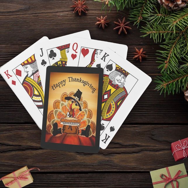Jeu De Cartes Cute Bon thanksgiving Turquie Amusants Inspirivée (Créateur téléchargé)