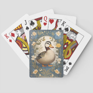 Jeu De Cartes Cute Canard Vintage Floral Nature Inspiré